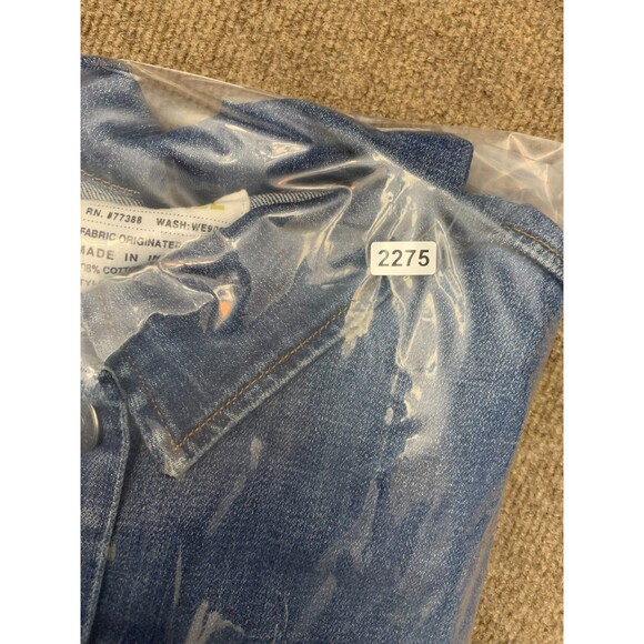 J Crew Jacket Womens XS Denim Trucker Jeans Fitted Button Up Dark Wash Stretch - Picture 9 of 9